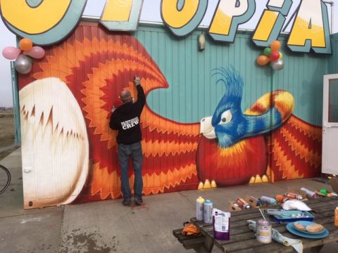 jongerencentrum beschilderen met kids